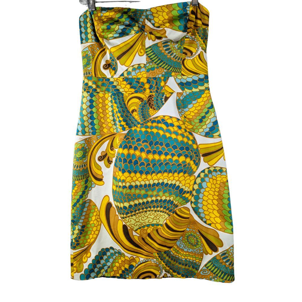 Banana Republic Trina Turk Collection Cora Pisces Sheath Strapless Dress Sz 4